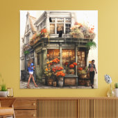 Old Amsterdam Blume Shop Art Leinwanddruck (Insitu (Wohnzimmer))