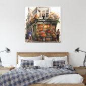 Old Amsterdam Blume Shop Art Leinwanddruck (Insitu (Schlafzimmer))