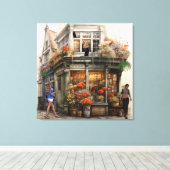 Old Amsterdam Blume Shop Art Leinwanddruck (Insitu (Holzboden))