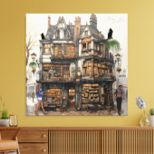 Old Amsterdam Bookshop Art Leinwanddruck (Insitu (Wohnzimmer))