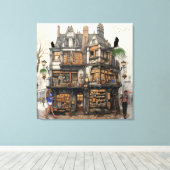 Old Amsterdam Bookshop Art Leinwanddruck (Insitu (Holzboden))