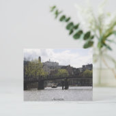 Old Amsterdam Bridge Postkarte (Stehend Vorderseite)