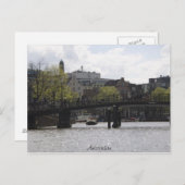 Old Amsterdam Bridge Postkarte (Vorne/Hinten)