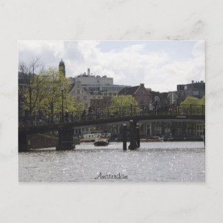 Old Amsterdam Bridge Postkarte