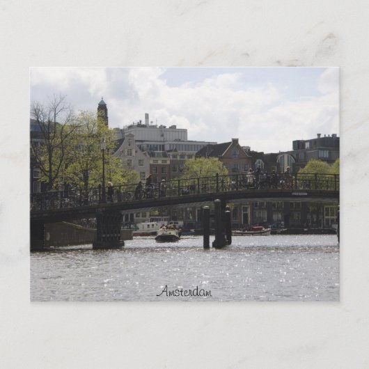 Old Amsterdam Bridge Postkarte (Vorderseite)