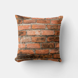 Old and vintage red brick wall texture backgrounda kissen