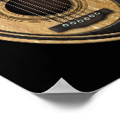 Old and Worldof Acoustic Guitars Yin Yang Poster (Ecke)