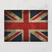 Old Antique UK British Union Jack Flag Postkarte (Vorderseite)