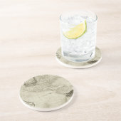 Old Antique Vintag United Staaten Map Lithographie Getränkeuntersetzer (Seite)