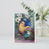 Old Antique Vintage Easter Greetings Feiertagspostkarte (Stehend Vorderseite)