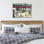 Old Apple Box Cafe Watercolor Petaluma+Calif, Leinwanddruck (Insitu (Schlafzimmer))