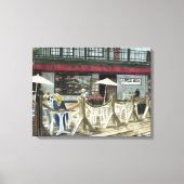 Old Apple Box Cafe Watercolor Petaluma+Calif, Leinwanddruck (Vorderseite)