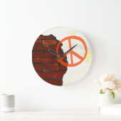 Old Background, Wall Clock Große Wanduhr (Zuhause)