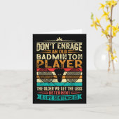 Old Badminton Champion - Rage sie nicht Karte (Gelbe Blume)