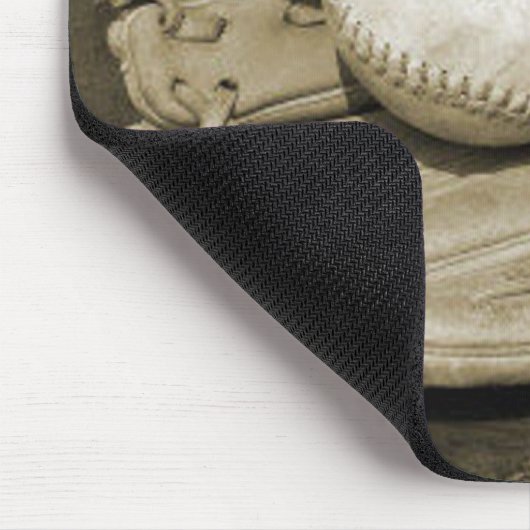 Old Baeball Mit und Ball Mousepad (Ecke)