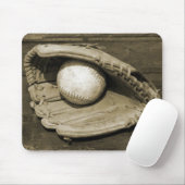 Old Baeball Mit und Ball Mousepad (Mit Mouse)