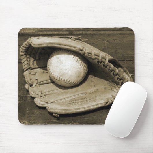 Old Baeball Mit und Ball Mousepad (Mit Mouse)