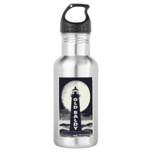 Old Baldy Leuchtturm North Carolina Mond Edelstahlflasche