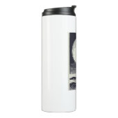 Old Baldy Lighthouse North Carolina Moon Thermosbecher (Nach links gedreht)