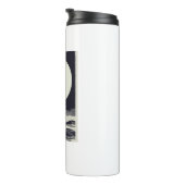 Old Baldy Lighthouse North Carolina Moon Thermosbecher (Nach rechts gedreht)