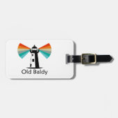 Old Baldy Lighthouse Rainbow Gepäckanhänger (Vorderseite horizontal)
