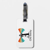 Old Baldy Lighthouse Rainbow Gepäckanhänger (Rückseite vertikal)