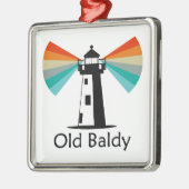 Old Baldy Lighthouse Rainbow Ornament Aus Metall (Links)