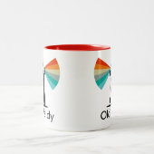 Old Baldy Lighthouse Rainbow Zweifarbige Tasse (Mittel)