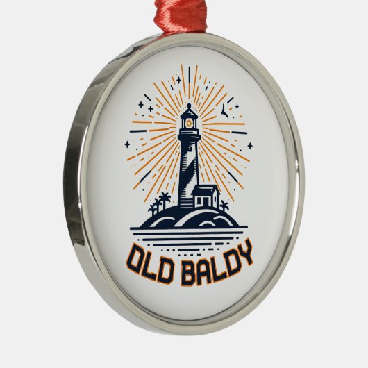 Old Baldy Lighthouse Sunrise Ornament Aus Metall (Rechts)
