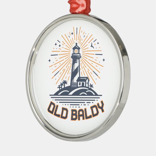 Old Baldy Lighthouse Sunrise Ornament Aus Metall (Links)