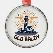 Old Baldy Lighthouse Sunrise Ornament Aus Metall (Vorne)