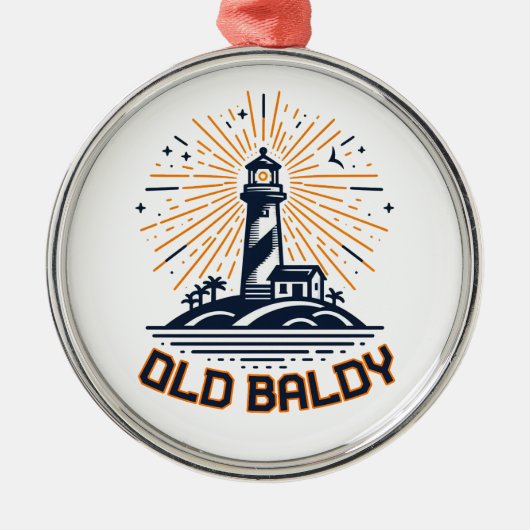 Old Baldy Lighthouse Sunrise Ornament Aus Metall (Vorne)