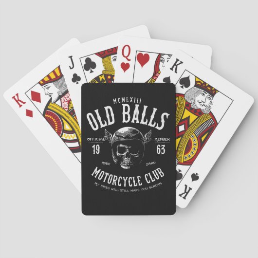 Old Balls MC – Ride Hard, Roar Louder Spielkarten (Rückseite)