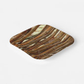 Old Bamboo Pappteller (Gewinkelt)