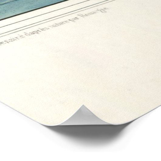 Old Barcelona Spain Illustrative Map (1850) Poster (Ecke)