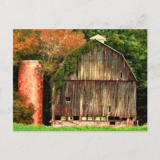 OLD BARN AND SILO POSTKARTE (Vorderseite)