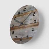Old Barn Door Wood Runde Wanduhr (Winkel)
