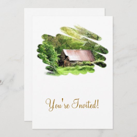 OLD BARN EINLADUNG (Vorne/Hinten)