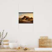 Old barn half-collapsed in sunlight poster (Küche)