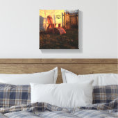 Old Barn Rustic Co. Rustic Adirondack Sessel Sunse Leinwanddruck (Insitu (Schlafzimmer))
