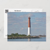 "Old Barney" Barnegat Lighthouse LBI NJ Postkarte (Vorne/Hinten)