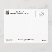 "Old Barney" Barnegat Lighthouse LBI NJ Postkarte (Rückseite)