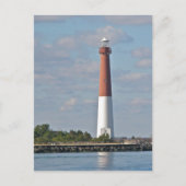 "Old Barney" Barnegat Lighthouse LBI NJ Postkarte (Vorderseite)