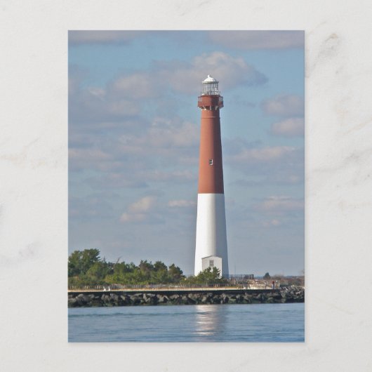 "Old Barney" Barnegat Lighthouse LBI NJ Postkarte (Vorderseite)