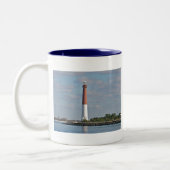 "Old Barney" Barnegat Lighthouse LBI NJ Zweifarbige Tasse (Links)