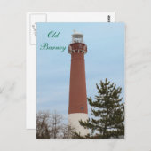 Old Barney Lighthouse NJ Postkarte (Vorne/Hinten)