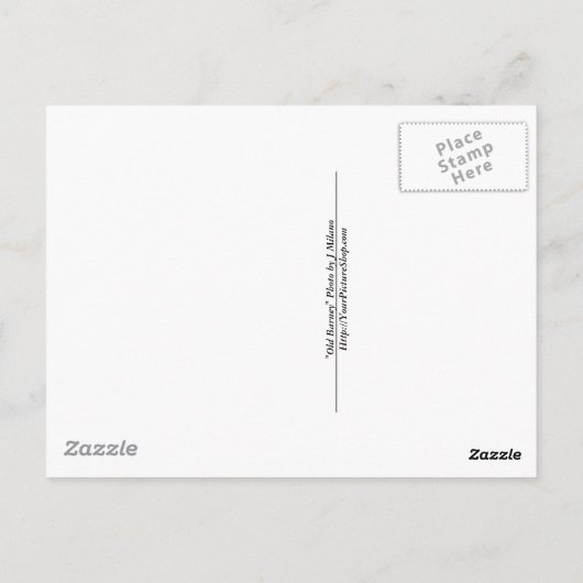 Old Barney Lighthouse NJ Postkarte (Rückseite)