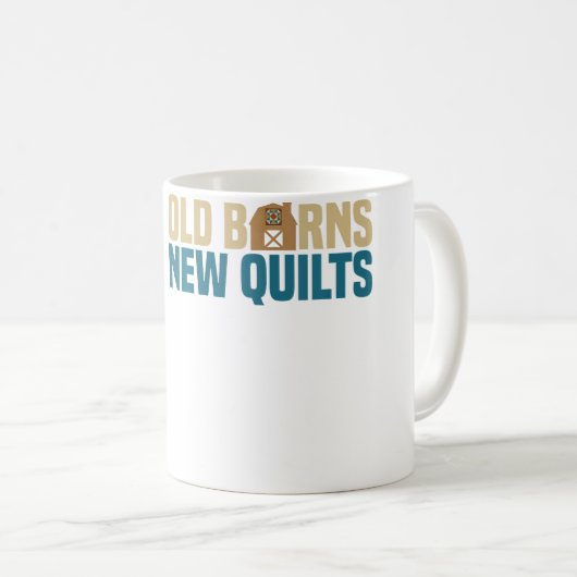 Old Barns New Quilts  Quilting Crafts Art Kaffeetasse (VorderseiteRechts)