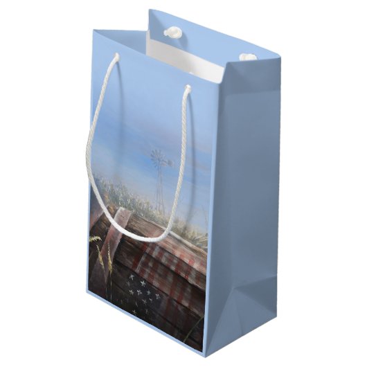 Old Barrel Kleine Geschenktüte (Rückseite Schrägansicht)