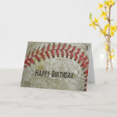 Old Baseball Birthday Card Karte (Gelbe Blume)